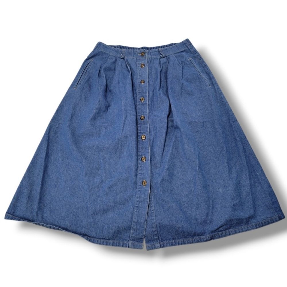 Vintage Koret City Blues Petites Skirt Size 8 W30"in Waist Women's Vintage Skirt